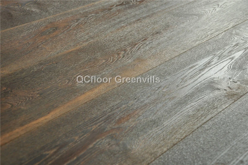 Oak Wood Flooring Fired Smoked Wood Wax Oiled Hard Brushed Rustic Wood Flooring Hardwood Floor