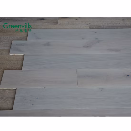 Gebürsteter und geräucherter weiß geölter Eichenholzboden/Holzboden/Hartholzboden